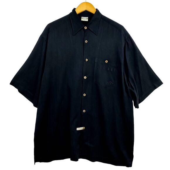 Go Barefoot Del Mar Shirt Men's Size Large Black Where The Turf Meets The Surf - Picture 1 of 11